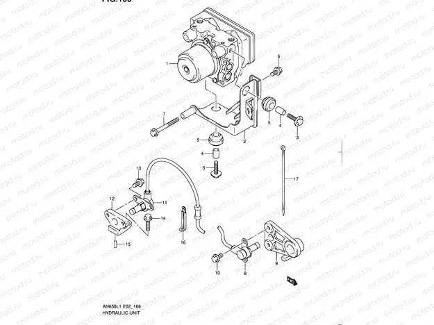 166 - HYDRAULIC UNIT (AN650AL1 E02)