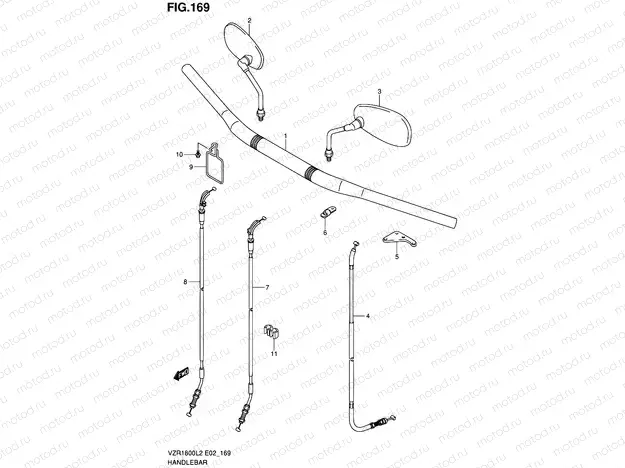 169 - HANDLEBAR (VZR1800L2 E24)