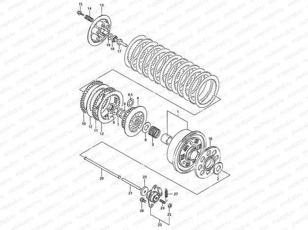 16A - CLUTCH (MODEL N/P/R/S/T)