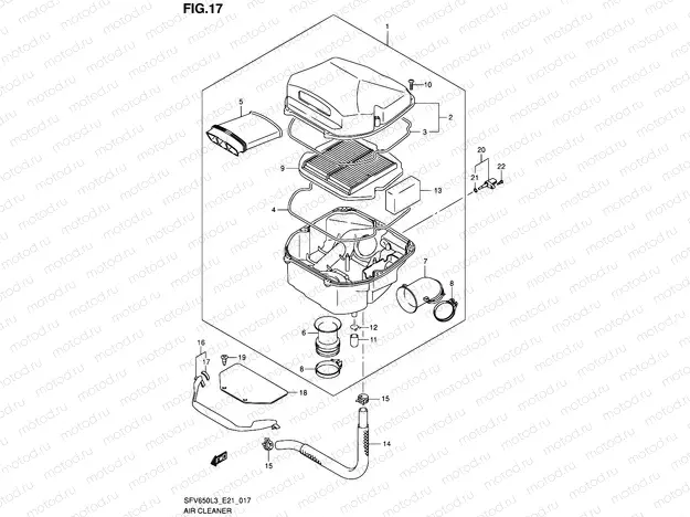17 - AIR CLEANER (SFV650L3 E21)