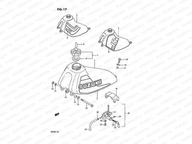 17 - FUEL TANK (MODEL F/G/H)