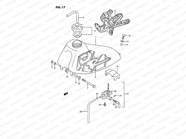 17 - FUEL TANK (MODEL N/P)
