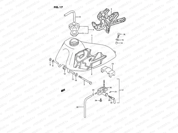 17 - FUEL TANK (MODEL N/P)