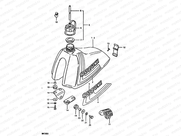 17 - FUEL TANK (RM100N, RM100T)