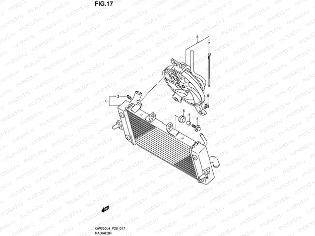 17 - RADIATOR (UP TO LC6GJ55F3D1101518)