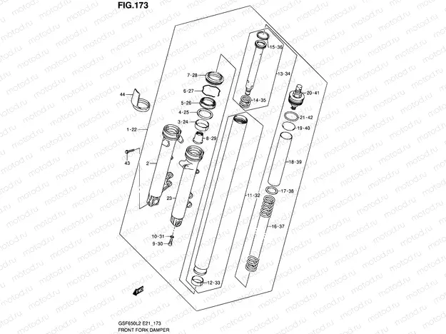 173 - FRONT FORK DAMPER (GSF650SUL2 E21)