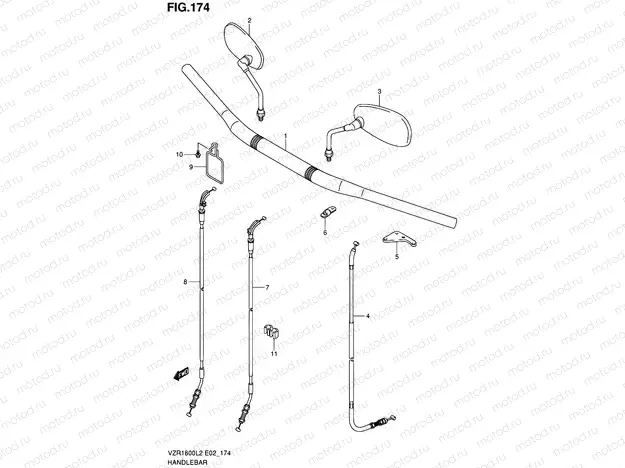 174 - HANDLEBAR (VZR1800ZL2 E24)
