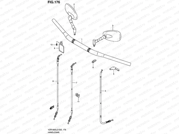 176 - HANDLEBAR (VZR1800ZUFL2 E19)