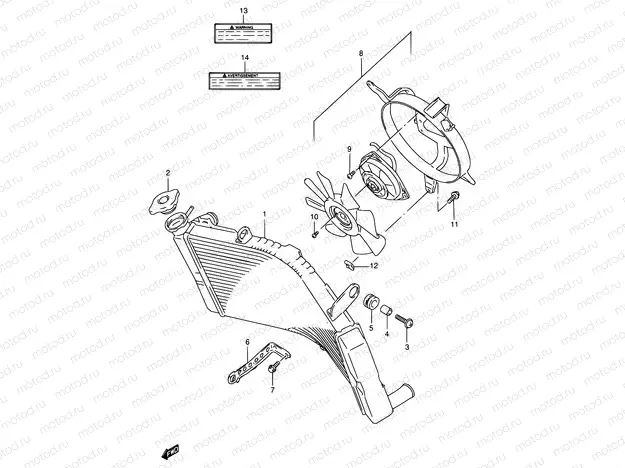 17A - RADIATOR (MODEL W/X)