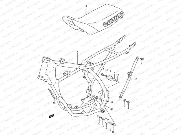 17B - FRAME - SEAT (MODEL P/R/S)