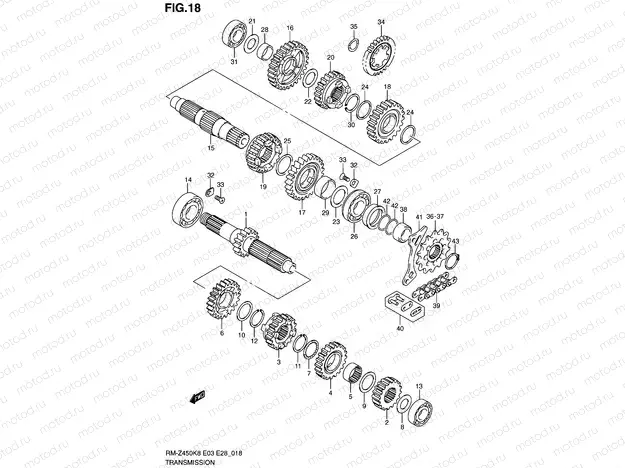 18 - TRANSMISSION (RM-Z450K8/K9/L0)