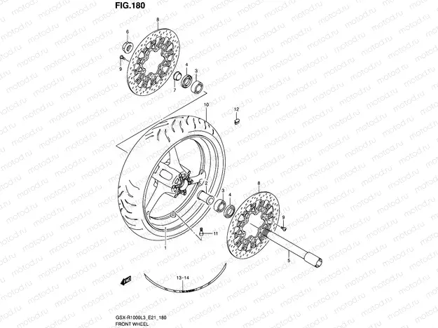 180 - FRONT WHEEL (GSX-R1000ZL3 E24)