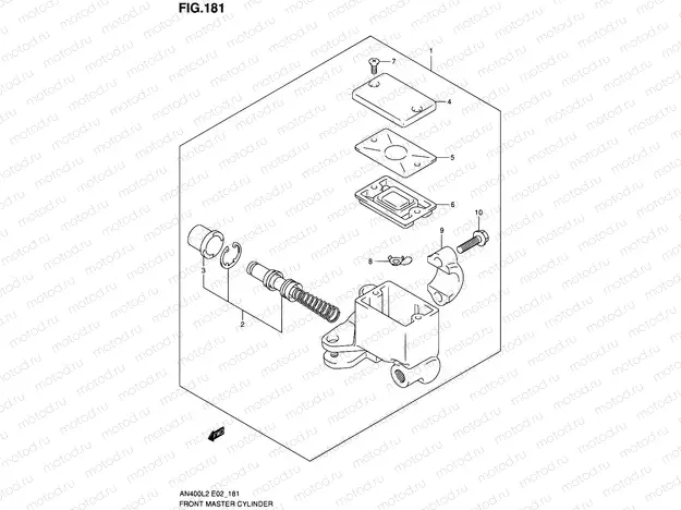 181 - FRONT MASTER CYLINDER (AN400L2 E19)