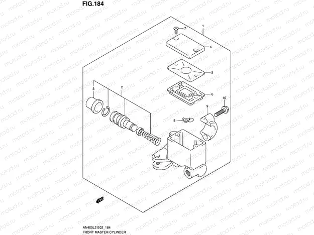 184 - FRONT MASTER CYLINDER (AN400ZAL2 E02)