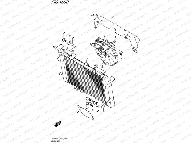 185B - RADIATOR (DL650AUEL5 E21)