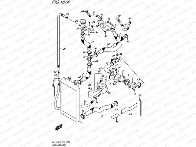 187A - RADIATOR HOSE (VL1500TL5 E02)