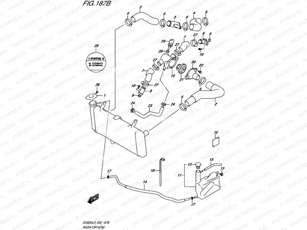 187B - RADIATOR HOSE (SV650AL9 E19)
