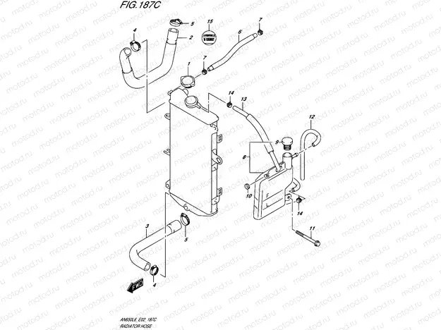 187C - RADIATOR HOSE (AN650ZL6 E19)