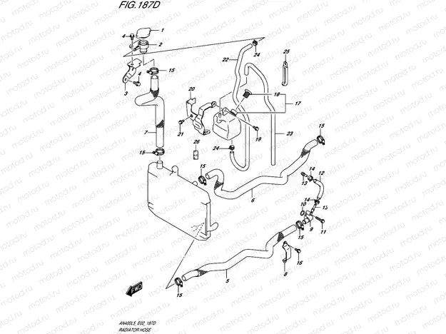 187D - RADIATOR HOSE (AN400ZAL5 E02)