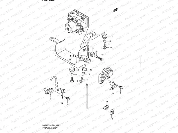 188 - HYDRAULIC UNIT (GSF650SUAL1 E21)