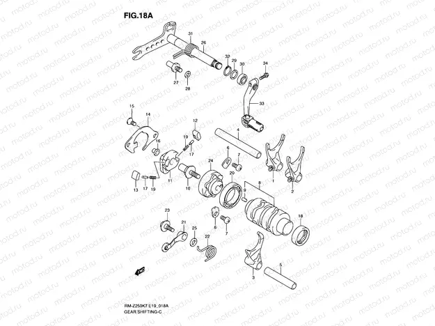 18A - GEAR SHIFTING (MODEL K8/K9)