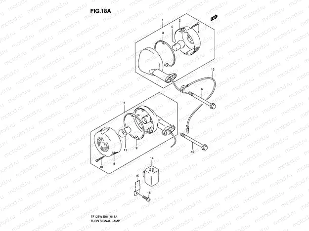 18A - TURN SIGNAL LAMP (MODEL W/K5)