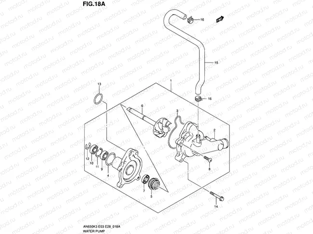 18A - WATER PUMP (MODEL K5)
