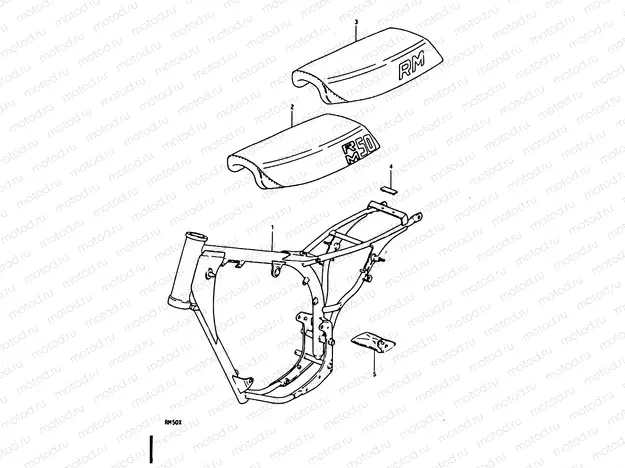 19 - FRAME - SEAT (RM50N, RM50T, RM50X)