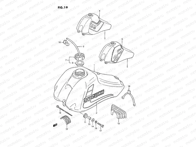 19 - FUEL TANK (MODEL F/G/H)