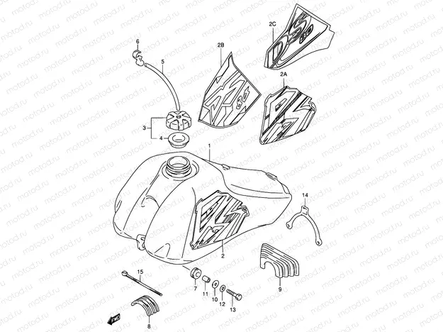 19 - FUEL TANK (MODEL T/V/W/X)