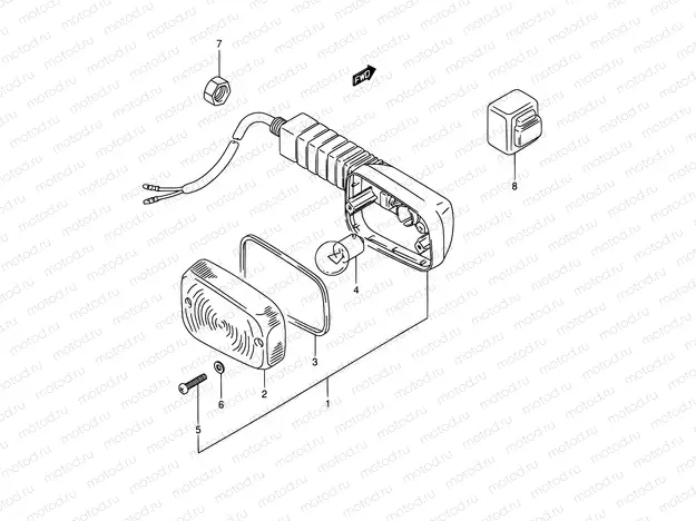 19 - REAR TURNSIGNAL LAMP (E02,E04,E21,E24)