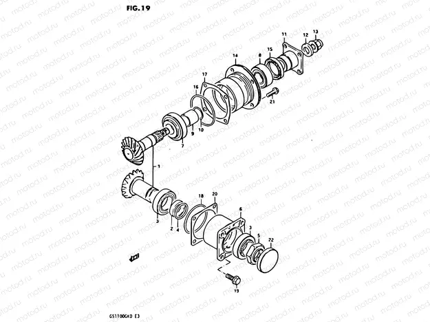 19 - SECONDARY DRIVE GEAR