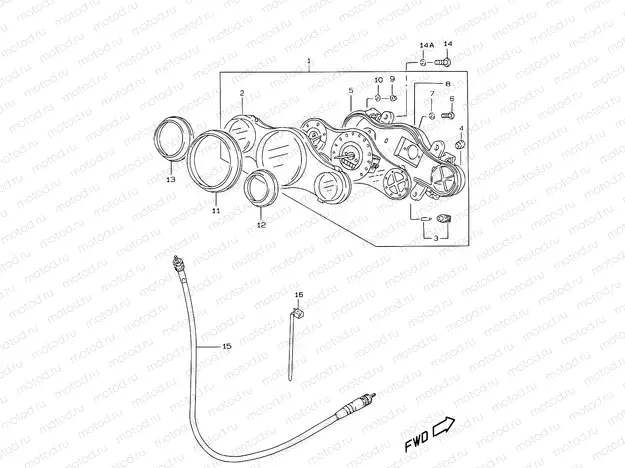19 - SPEEDOMETER (MODEL V/W/X/Y)