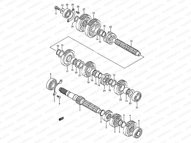 19 - TRANSMISSION (MODEL H/J/L/M/N/P)