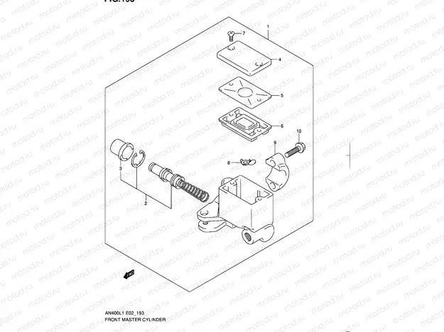 193 - FRONT MASTER CYLINDER (AN400L1 E02)
