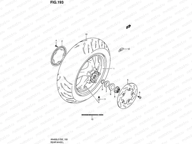 193 - REAR WHEEL (AN400ZAL2 E02)