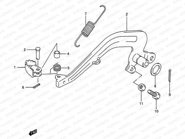 19A - REAR BRAKE (MODEL L/M/N/P/R/S)