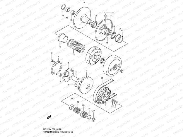 19A - TRANSMISSION (1)(MODEL Y/K1)