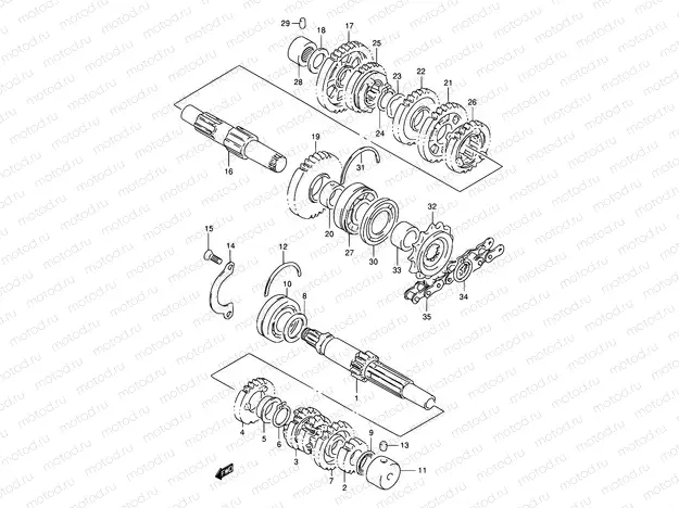 19A - TRANSMISSION (MODEL N/P/R/T/V)