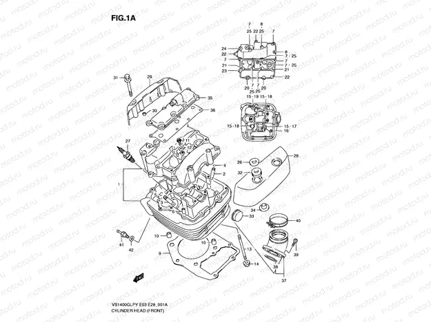 1A - CYLINDER HEAD (FRONT)