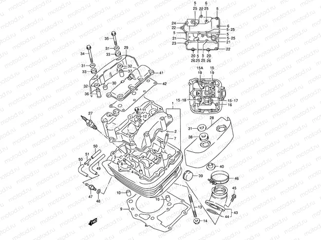 1B - CYLINDER HEAD (FRONT)(MODEL K1/K2/K3/K4)