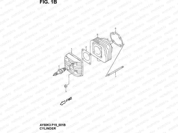 1B - CYLINDER  (MODEL AY50 V/W/X/Y )