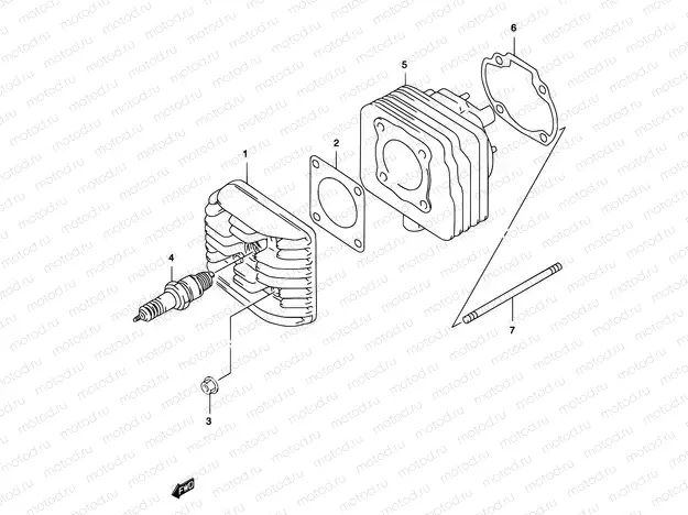 1C - CYLINDER (MODEL AY50 K3/K4)