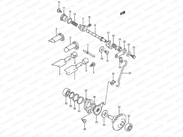 1D - EXHAUST VALVE (MODEL K/L/M/N/P/R/S)