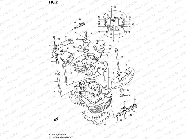 2 - CYLINDER HEAD (FRONT)