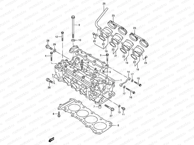2 - CYLINDER HEAD (MODEL T/V)