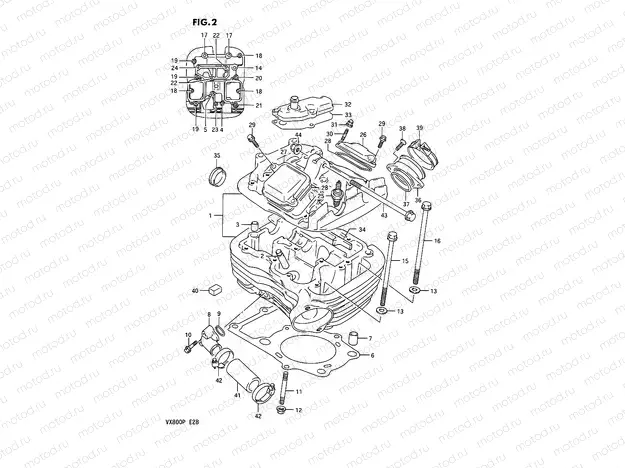 2 - CYLINDER HEAD (REAR)