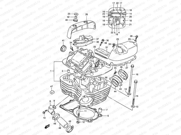 2 - CYLINDER HEAD (REAR)