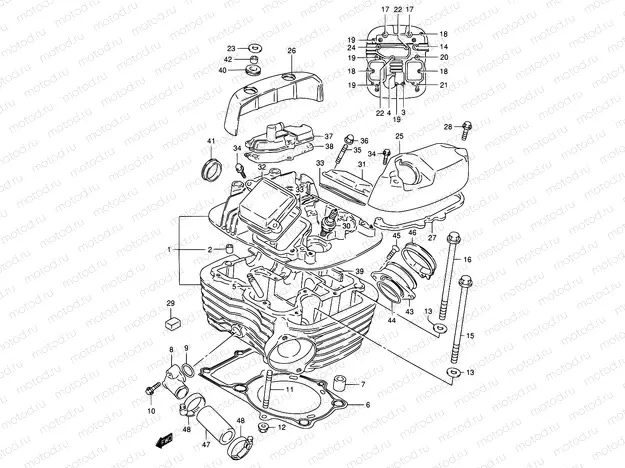 2 - CYLINDER HEAD (REAR)