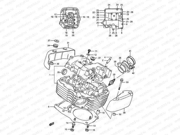 2 - CYLINDER HEAD (REAR)